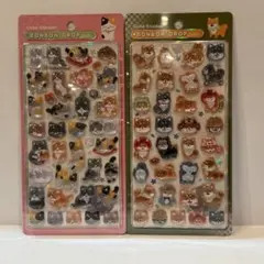 【正規品】ボンボンドロップシール・和柄　柴犬、和猫2枚セット　ボンドロ