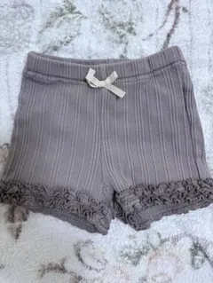 フリル付きショートパンツ 90cm グレー