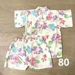 甚平 80 女の子 紫陽花 金魚柄 夏祭り 花火大会 上下セット