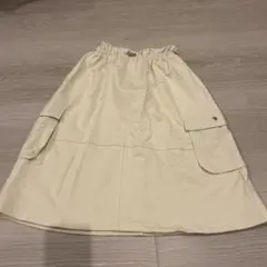 #夏物処分　新品　ジャージ生地　ZARA アイボリー スカート 140