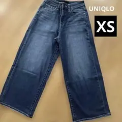 格安UNIQLOフレアハイウェストクロップドジーンズ【XS】