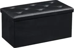 【A62】ブラック 合成皮革 収納ボックス