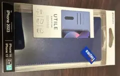 Utile 手帳型ケース ネイビー iPhone 14/13対応