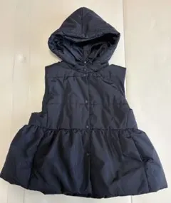 【COCA 】 ペプラムベスト L ブラック 中綿ベスト ノースリーブ アウター