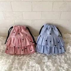 ダブルフリル コップ袋 2枚セット