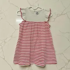 ⭐️早い者勝ち⭐️プチバトー・ワンピース・ピンク・ボーダー柄・90cm/24m