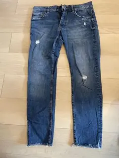 ダメージスキニーデニム カットオフ メンズ M