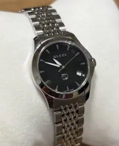 極美品/稼動品○ GUCCI グッチ 腕時計 126.5 GG デイト シルバー 