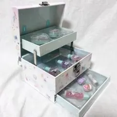 メイクコスメセット キッズ　化粧品　化粧ボックス　ネイル　マニキュア　リップ