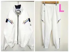 90s asics アシックス レコーダー ジャージ セットアップ ホワイト L