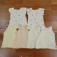 アンダーシャツ 肌着　インナー　6枚セット 100 フリル袖　メッシュ　ユニクロ