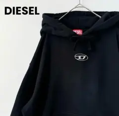 【美品✨】ディーゼル Dロゴ パーカー オーバルD 現行◎黒 Lサイズ 即完売