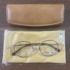 Zoffxきりまるコラボ ボストン型 メガネ(ブラウン(クリア)