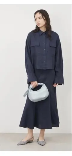 Mila Owen フレンチリネンSET UPナローフレアスカート