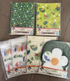 ピクミン 一番くじ リングノート ジッパーバッグセット
