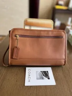 COACH ブラウン クラッチバッグ