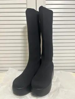 Chico 厚底ストレッチロングブーツ　黒