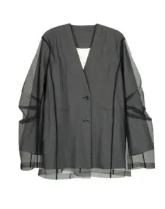 新品タグ付き ANDRÉSD /アンドレスド レイヤードチュールジャケット