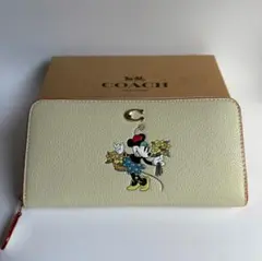 コーチ 長財布 CH472 ミニーマウス コラボ ラウンドファスナー 新品