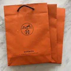 HERMES オレンジ ショップ袋 約29cm x 21cm 3枚