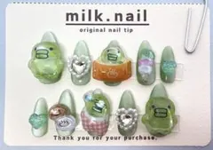 ネイルチップ　ボンボンドロップシール　平成女児　#303