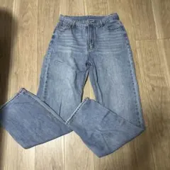 ライトブルー ストレートデニムパンツ