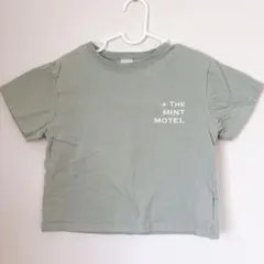 mirror bae. バックプリント Tシャツ 半袖 グリーン 110 うさぎ