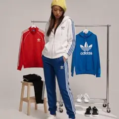adidas トレフォイル刺繍ロゴ SST トラックパンツ レジェンドマリン