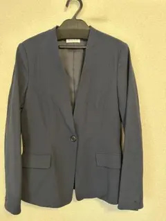 値下げ【美品】PLST プラステ　カラーレスジャケットネイビー　Mサイズ