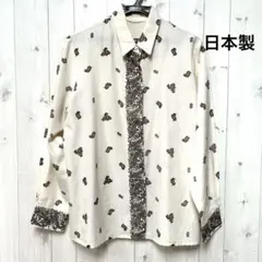 Vintage used 80s 90s 昭和レトロ　総柄　ペイズリー　ブラウスのサムネイル