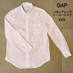 【美品】GAP リネンブレンド イージーシャツ ホワイト XXSのサムネイル