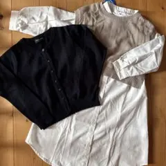 グローバルワーク　ポンポネット　ワンピース　カーディガン　ベスト