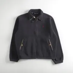 ラルフローレン　正規品　ブルゾン　フリース　ブラック　赤ポニー　美品