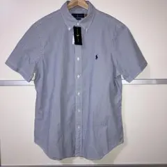 新品 タグ付き ポロラルフローレン シアサッカー ボタンダウンシャツ