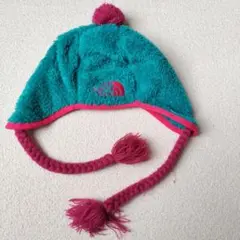 THE NORTH FACE ベビー帽子 ターコイズ/ピンク