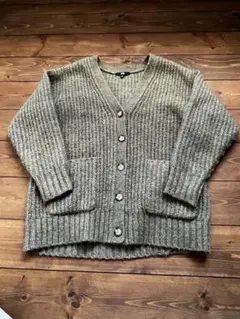 ローゲージVネックカーディガン M