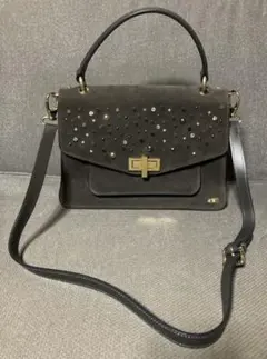 BERGE ベルジェ　バック　ラインストーン　チャコールグレー