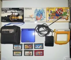 ゲームボーイアドバンス SP+ 充電器、ライト 、専用バック+ソフト9本セット