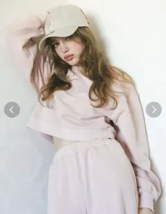 【ニコル】CROPPED SWEAT/JUST DOクロップドスウェット