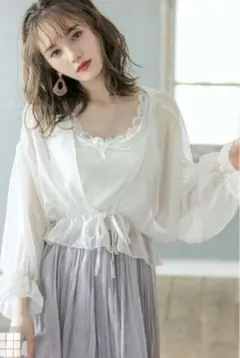 グレイル シフォンシアーカーディガン