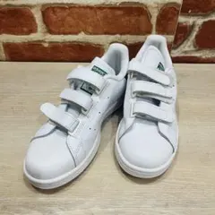 K3350【adidas】originals キッズスタンスミス白緑22.5cm