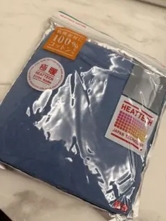 UNIQLO ヒートテックコットン 極暖 クルーネックT ブルー