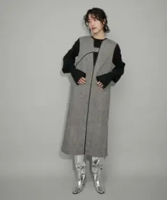 ADAM ET ROPE' アダムエロペ　2WAYツイードジャンパースカート