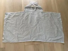 ミキハウス バスポンチョ　クマ フード付き