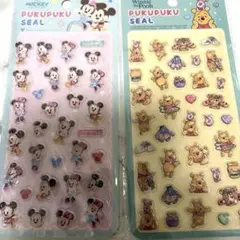 (新品未使用)まとめ売割ありディズニーぷくぷくシール　ミッキー、プーさん