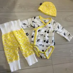 MOOMIN ベビー服 ロンパース パンツ 帽子 3点セット　50cmのサムネイル