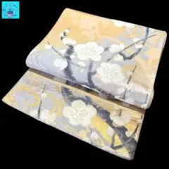 六通柄袋帯　梅文様　金銀糸　振袖　黒留袖　色留袖　訪問着　フォーマル　パーティー