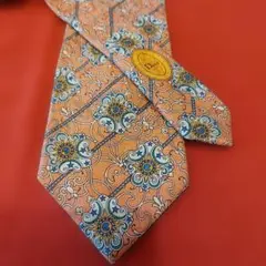 Christian Dior MONSIEUR ネクタイ オレンジ 総柄