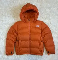 ノースフェイス ダウン　オレンジ　140cm アコンカグアフーディ