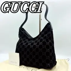 GUCCI shoulder bag GG pattern suede